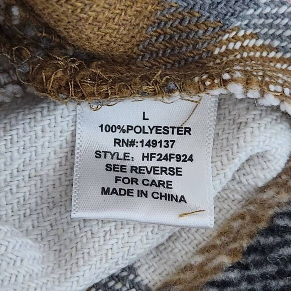 HYFVE Brown Plaid Cropped Jacket NWOT Size Large Brown Plaid Jacket - Picture 9 of 11